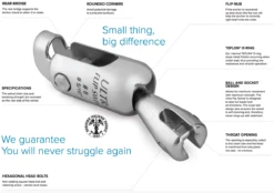 ULTRA MARINE Edelstahl Ankerwirbel UFS 6-12 -PLAST Boote Geschaft ultra marine flip swivel haken 2